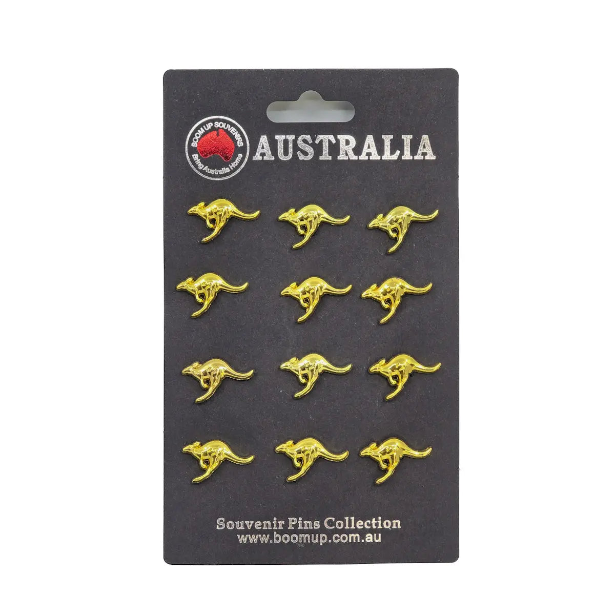 12-piece Gold Kangaroo Lapel Pins -Allanson Souvenirs