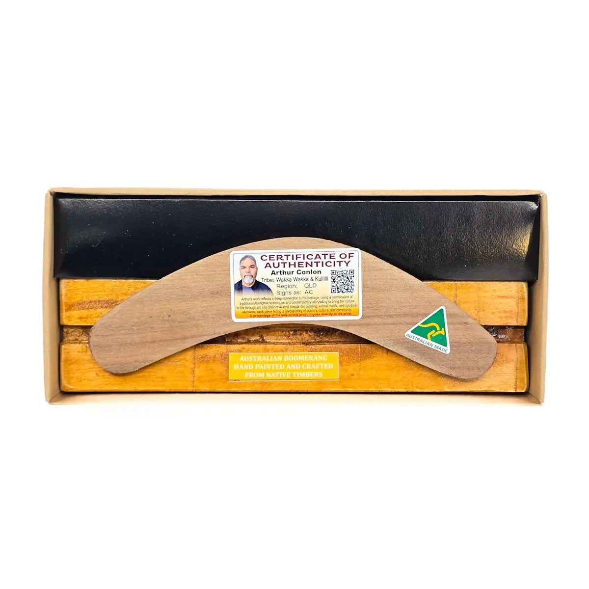 20cm Arthur Conlon Display Boomerang - Allanson Souvenirs