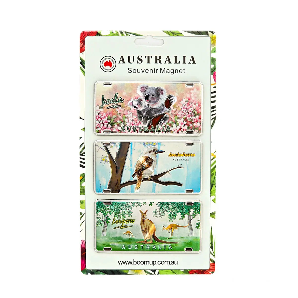 3-piece Silver Wildlife Magnet Pack Allanson Souvenirs