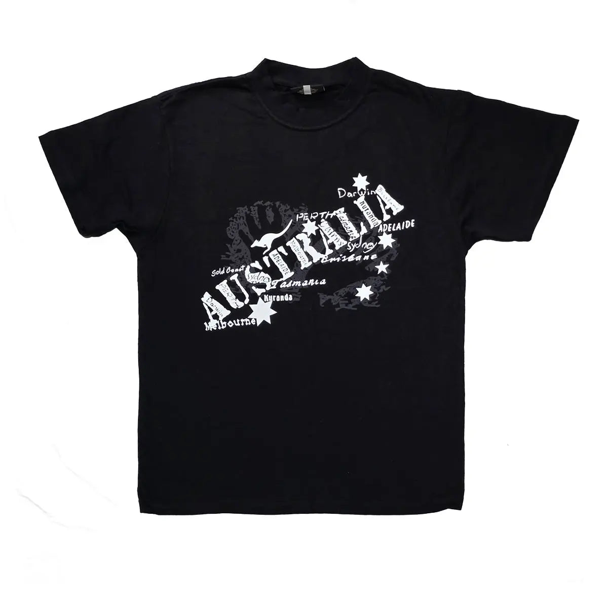 Australian Cities Black Adult T-shirt - Allanson Souvenirs