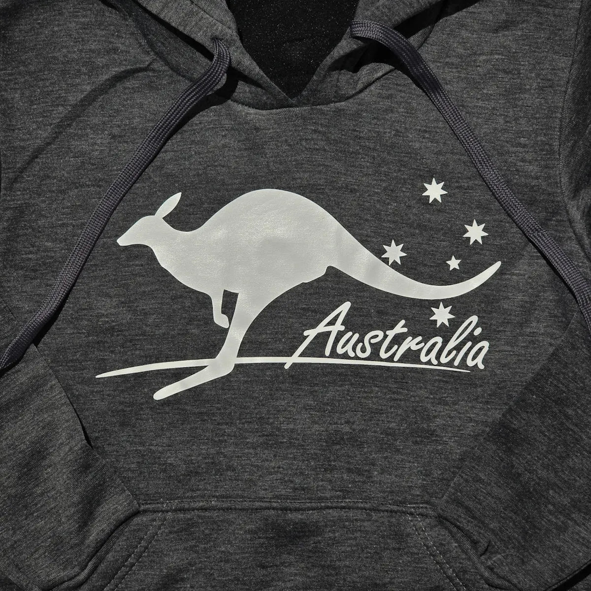 Australian Kangaroo Grey Hoodie - Allanson Souvenirs