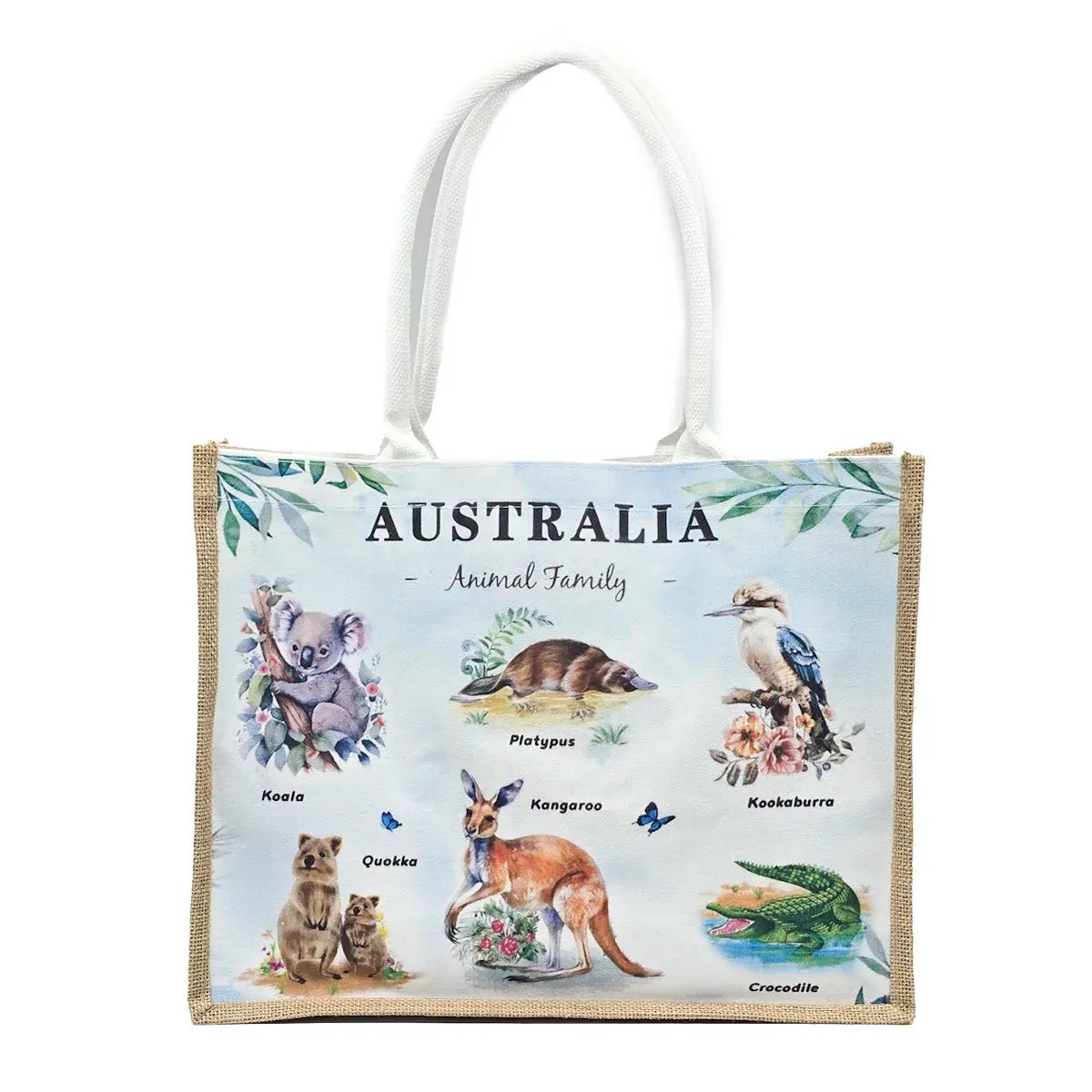 Baby Blue Wildlife Premium Shopping Tote - Allanson Souvenirs