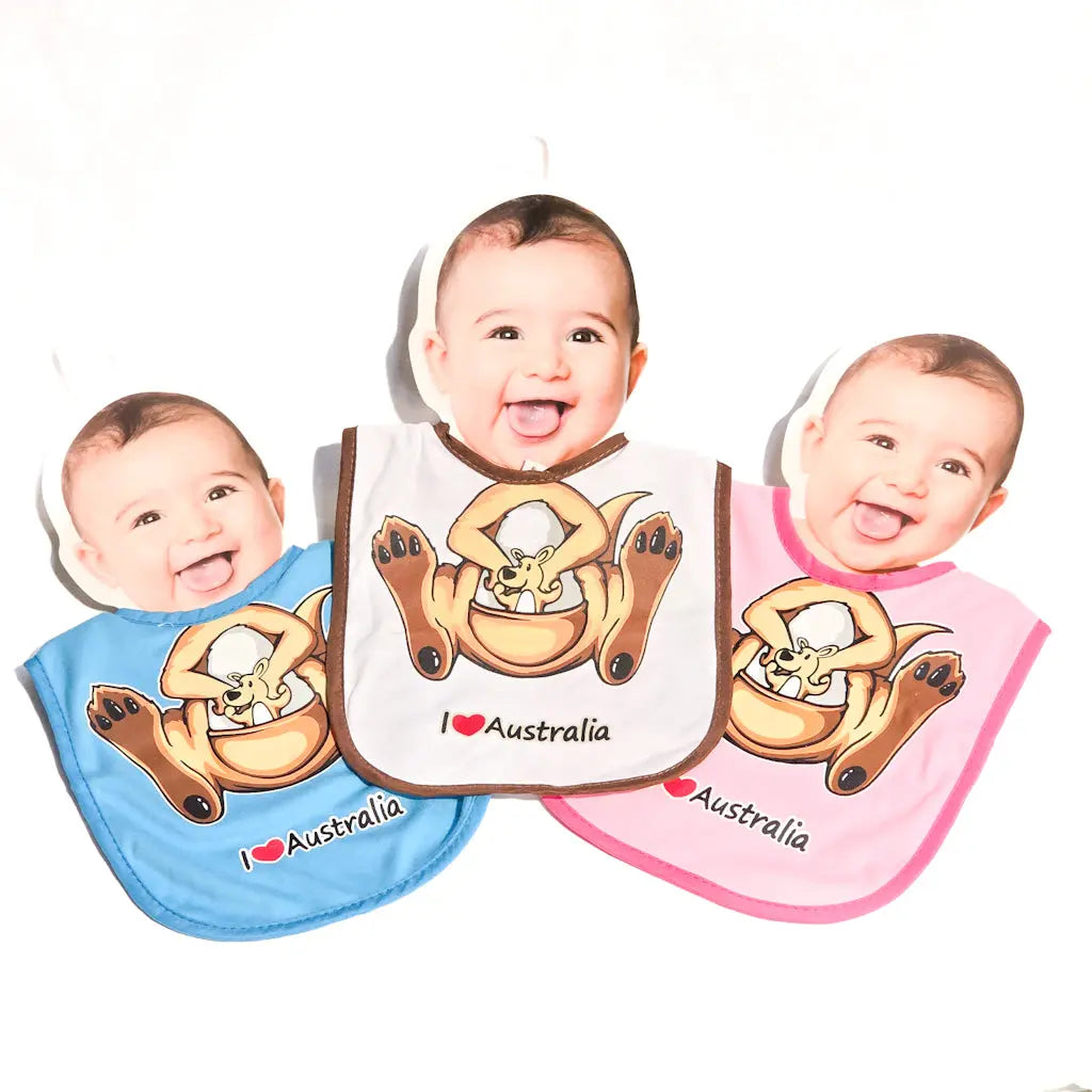 Kangaroo Baby Bibs - Allanson Souvenirs