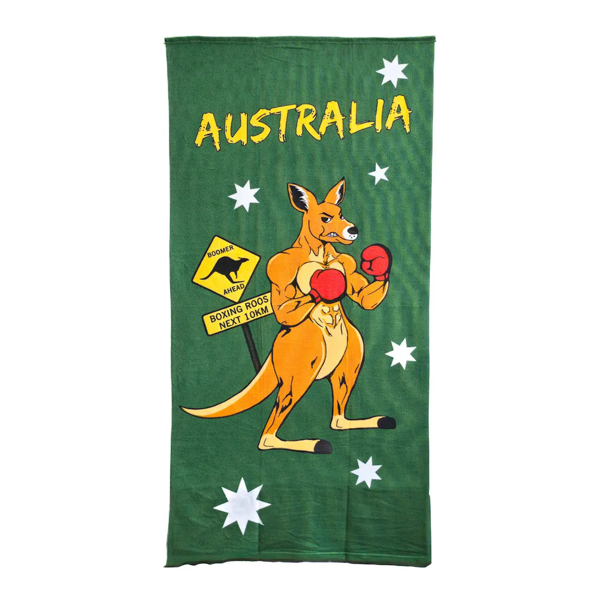 Boxing Kangaroo Beach Towel - Allanson Souvenirs