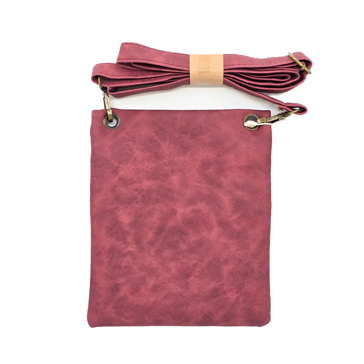 Burgundy Two Zip Suede Travel Bag Allanson Souvenirs