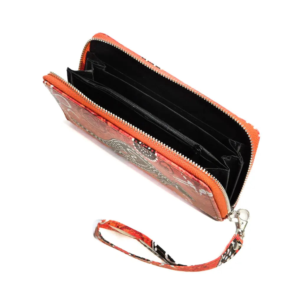 Chernee Kangaroo Zip Wrist Wallet Open Allanson Souvenirs