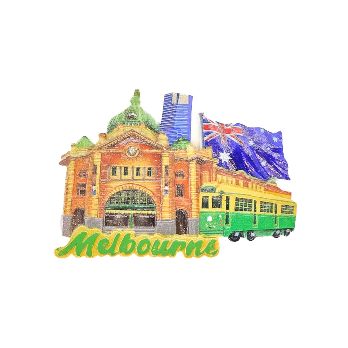 Flinders Street Station Tram Magnet - Allanson Souvenirs