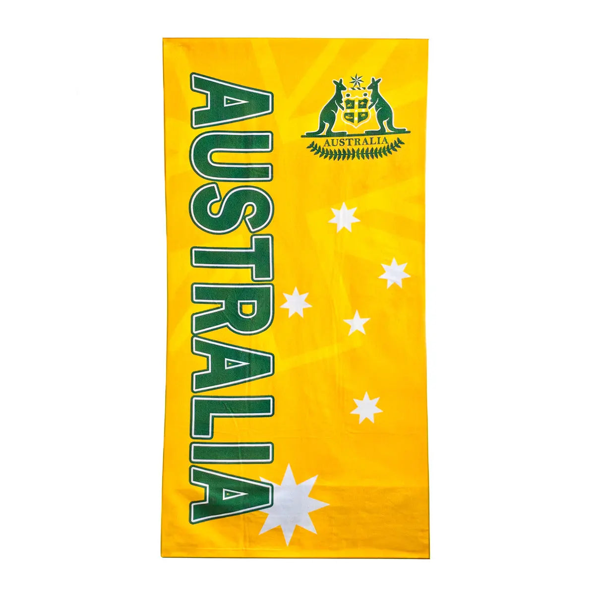 Green and Gold Australian Beach Towel - Allanson Souvenirs