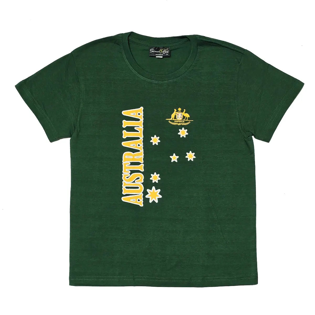 Green Australian Coat of Arms Kids T-shirt - Allanson Souvenirs