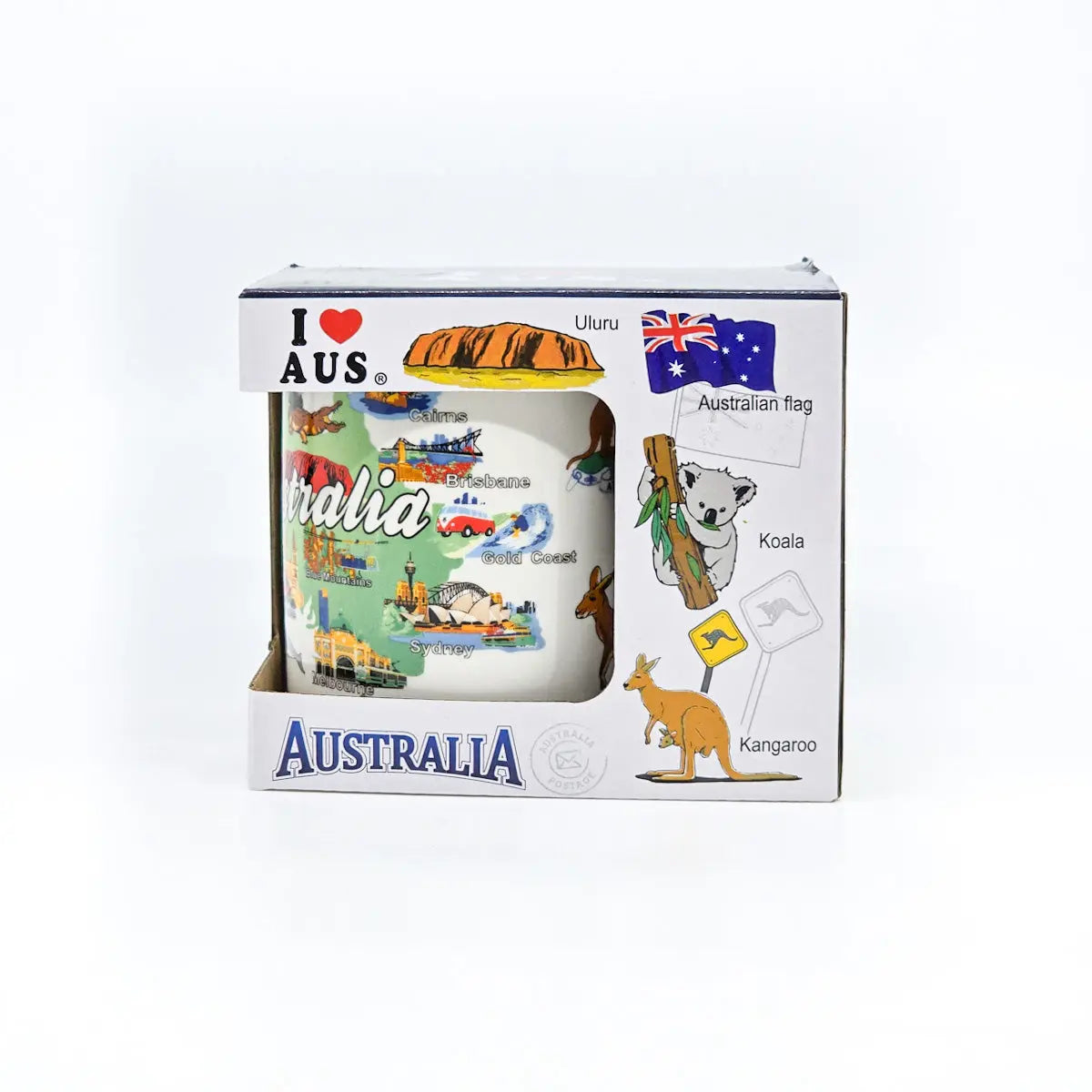 Green Map of Australia Coffee Mug Allanson Souvenirs