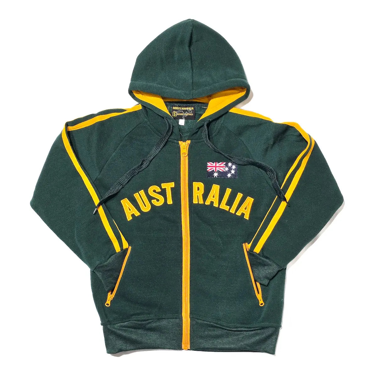 Green and Gold Kids Zip Jacket - Allanson Souvenirs