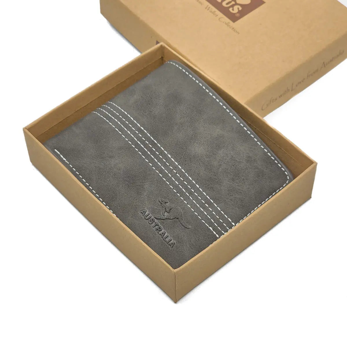 Grey Suede Mens Wallet - Allanson Souvenirs