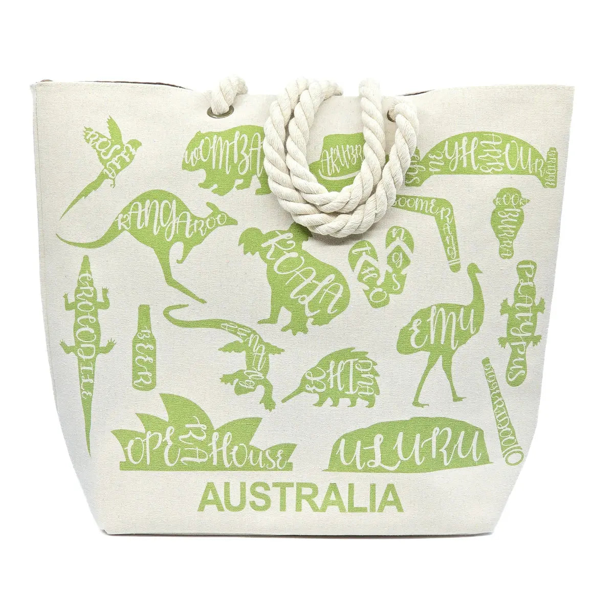 Icons of Australia Rope Handle Beach Bag - Allanson Souvenirs