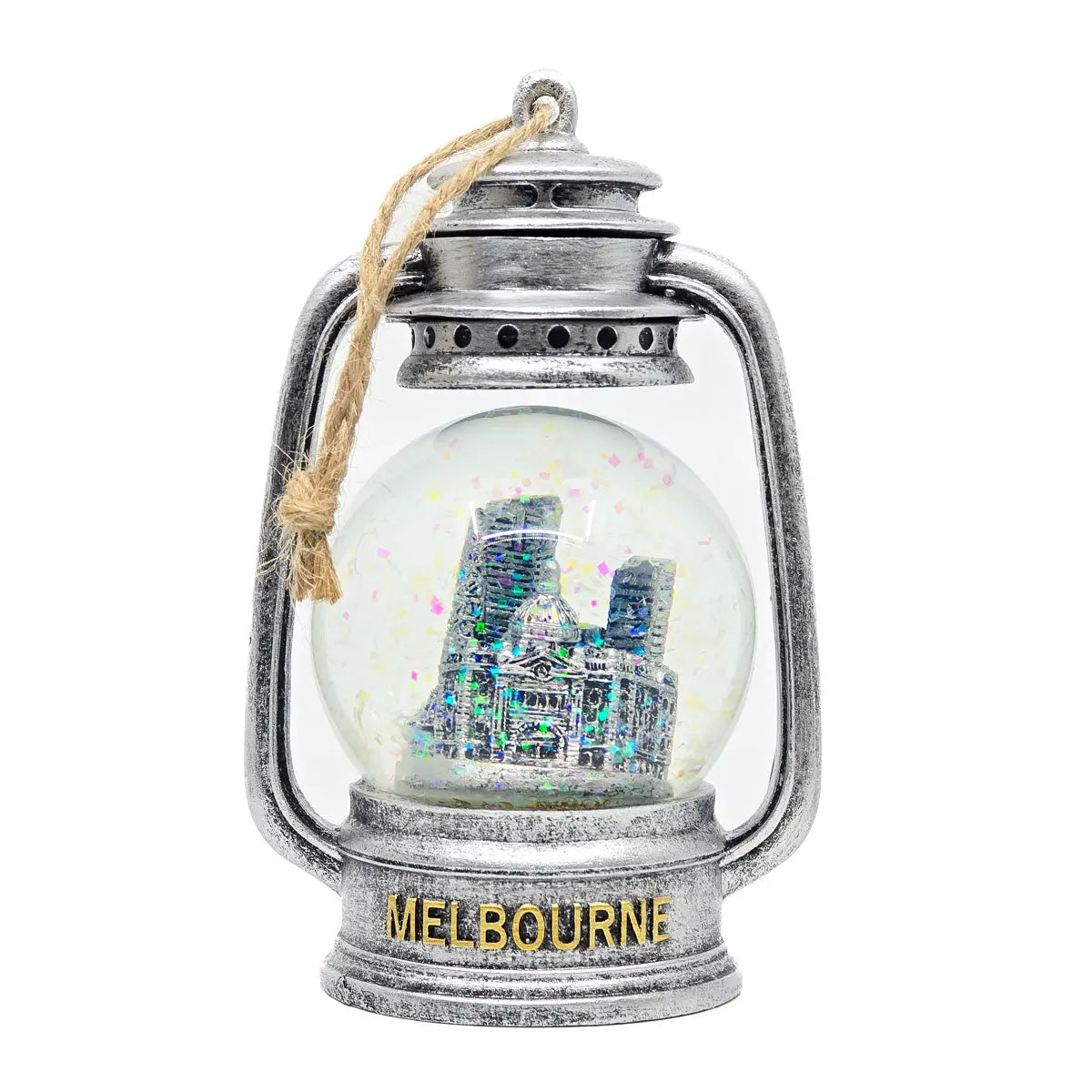 Melbourne Lantern Snow Dome - Allanson Souvenirs
