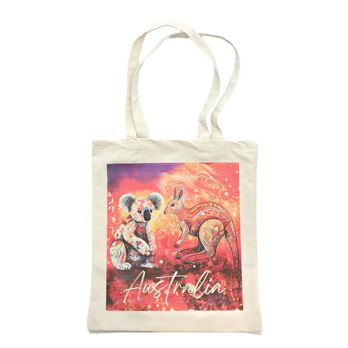 Mosaic Kangaroo and Koala Tote Bag - Allanson Souvenirs