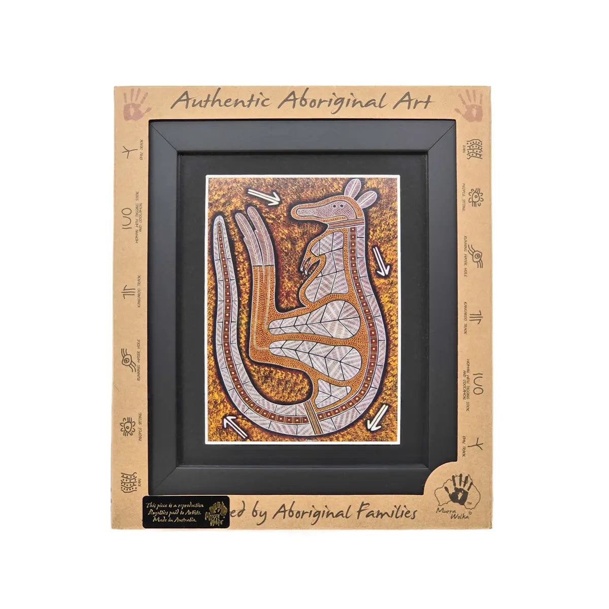 Murra Wolka Framed Print Kangaroo/Gungurra - Allanson-Souvenirs