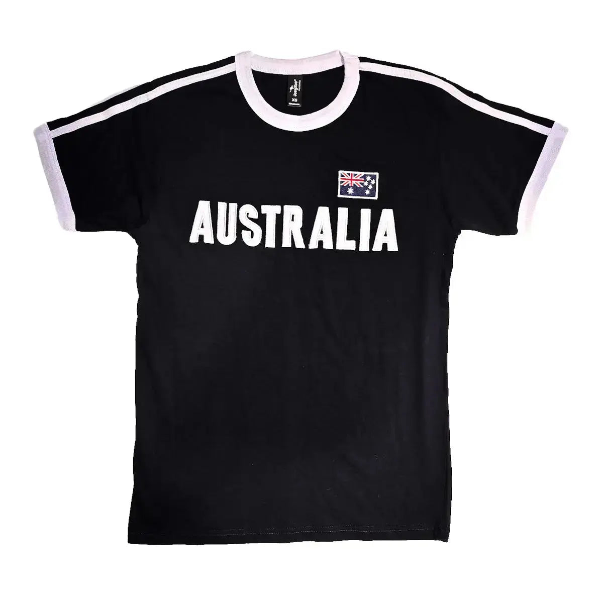 Navy Adult Australia Stripe T-Shirt - Allanson Souvenirs