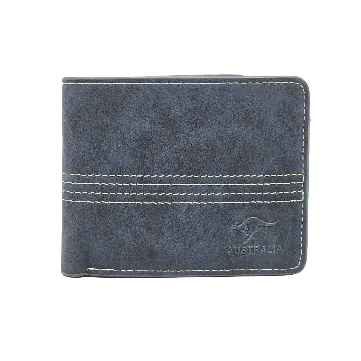 Navy Blue Suede Mens Wallet - Allanson Souvenirs
