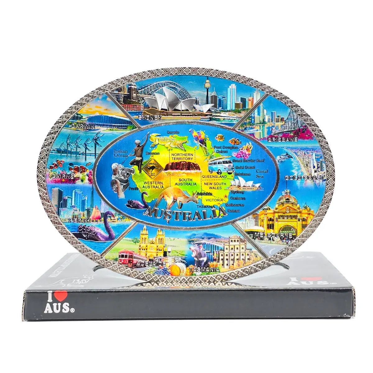 Oval Capital Cities Display Plate - Allanson Souvenirs