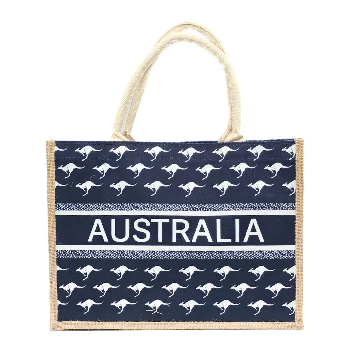 Premium Navy Kangaroo Tote Bag - Allanson Souvenirs