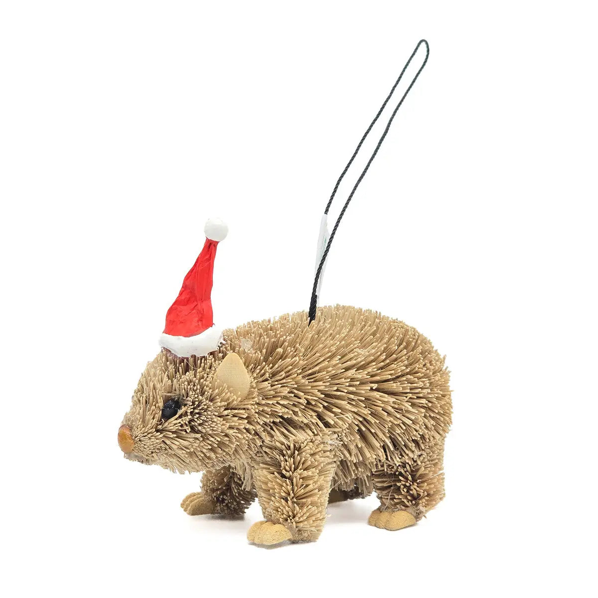 Wombat with Santa Hat Christmas Decoration - Allanson Souvenirs