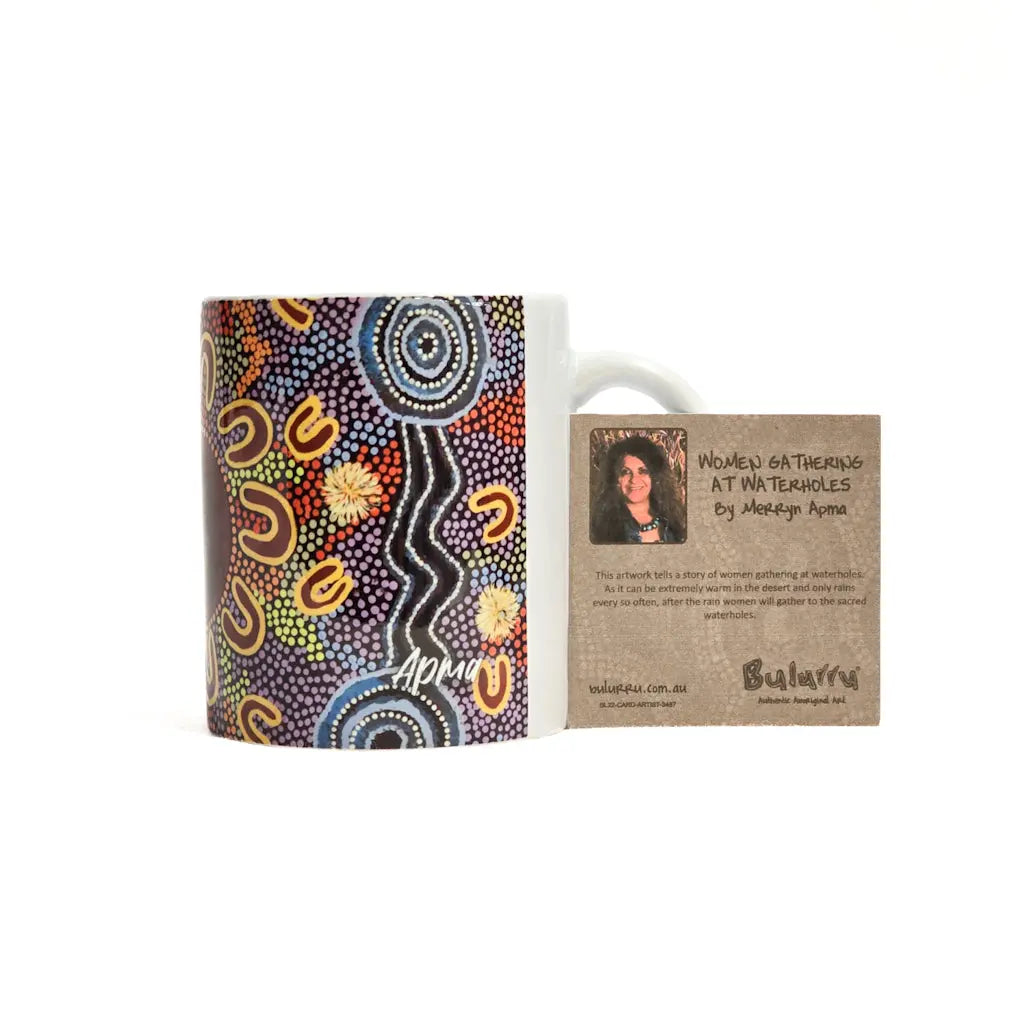 Women Gathering at Waterholes Mug Design Information Allanson Souvenirs