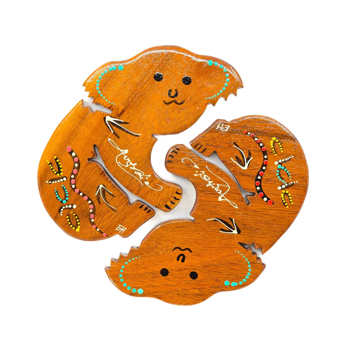 Wooden Koala Hand-Painted Trivet - Allanson Souvenirs