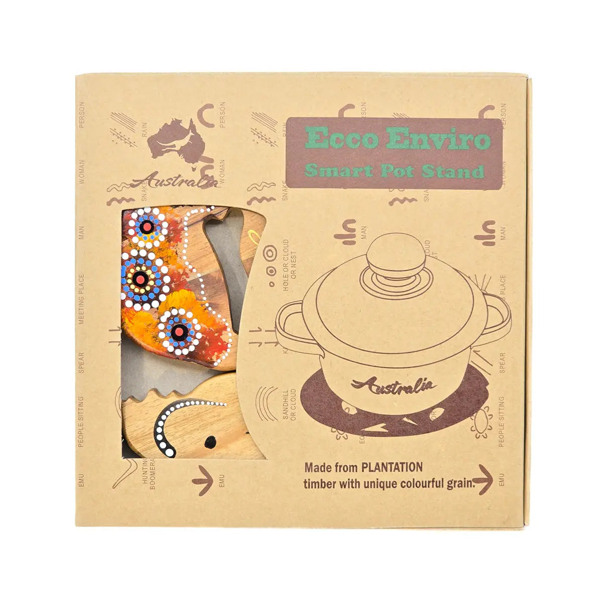 Wooden Koala Hand-Painted Trivet - Allanson Souvenirs