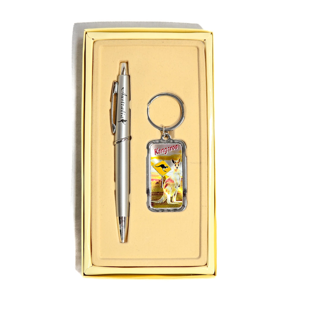 Australian Keyring & Pen Set Allanson Souvenirs