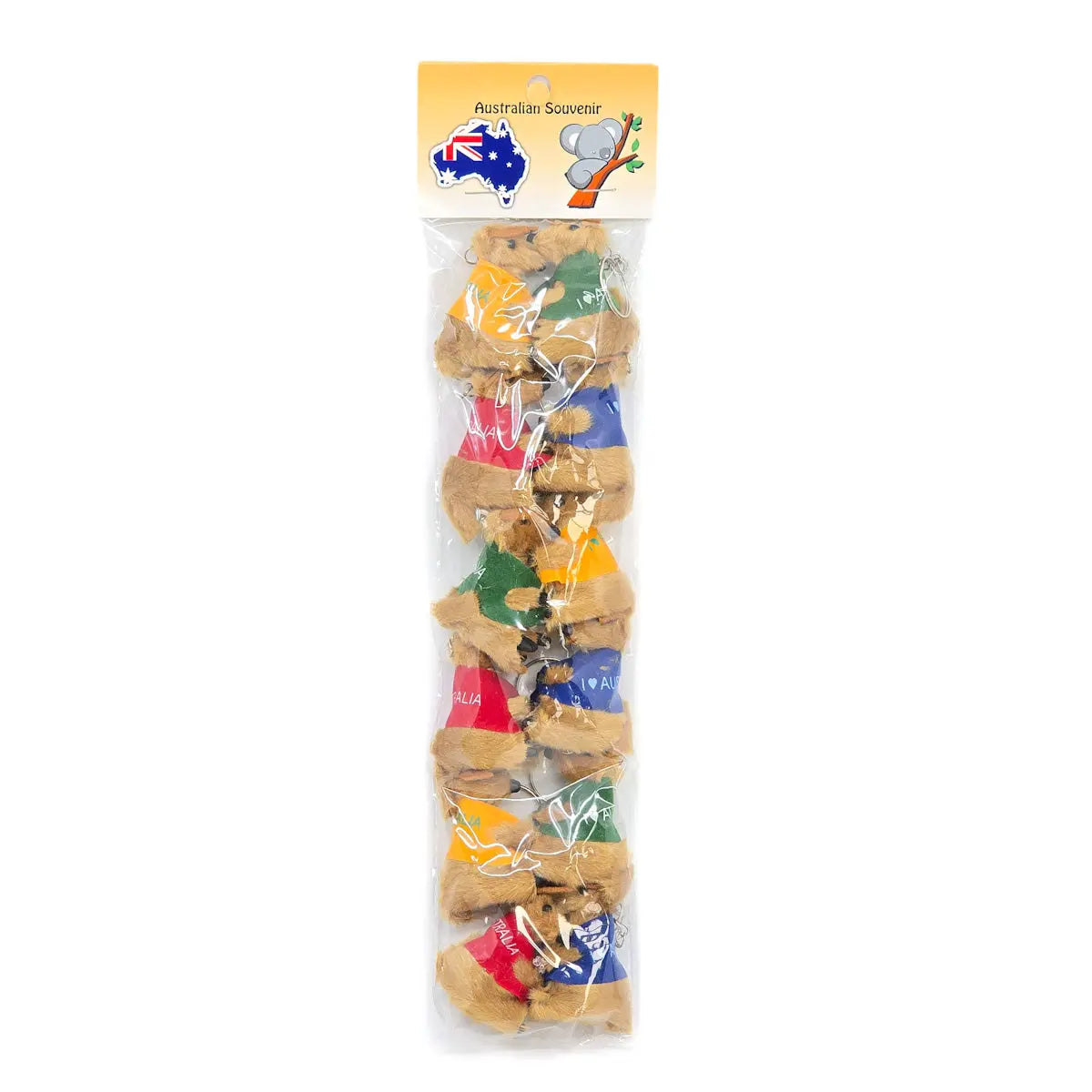 12-piece Kangaroo Keyring Clip Ons - Allanson Souvenirs
