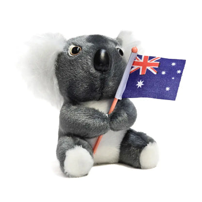 12cm Koala with Flag Soft Toy - Allanson Souvenirs