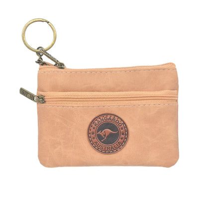 2 Zip Pink Suede Coin Purse - Allanson Souvenirs