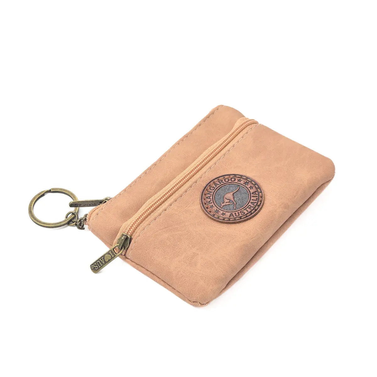 2 Zip Pink Suede Coin Purse - Allanson Souvenirs