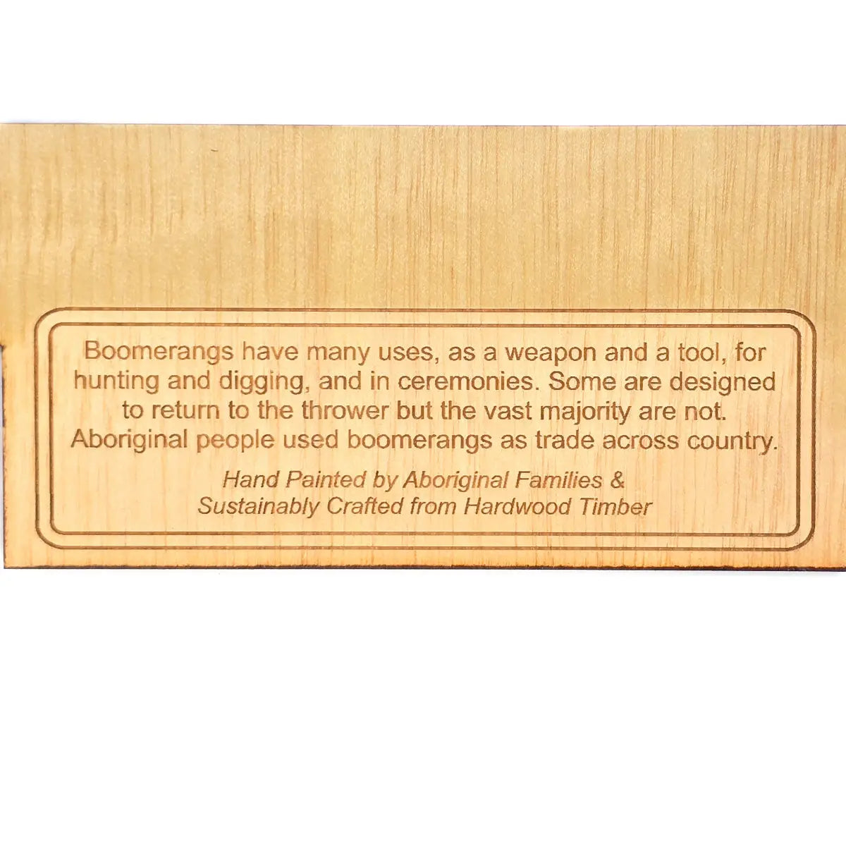 25cm Murra Wolka Display Boomerang - Allanson Souvenirs