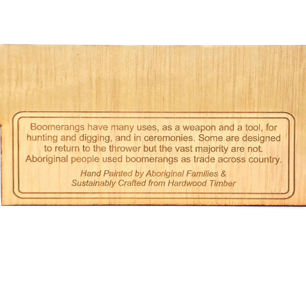 25cm Murra Wolka Display Boomerang - Allanson Souvenirs