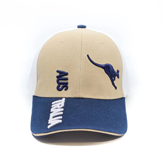 3 Coloured Kangaroo Baseball Cap - Allanson Souvenirs