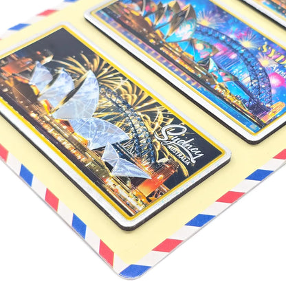 3-piece Sydney Fireworks Magnet Pack - Allanson Souvenirs
