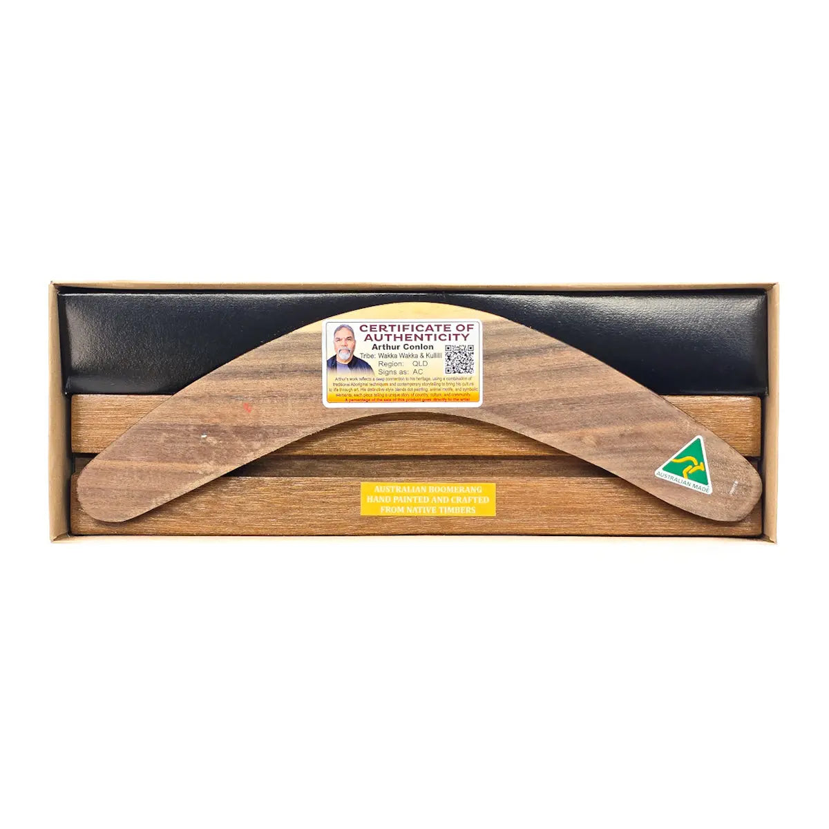 30cm Arthur Conlon Display Boomerang - Allanson Souvenirs