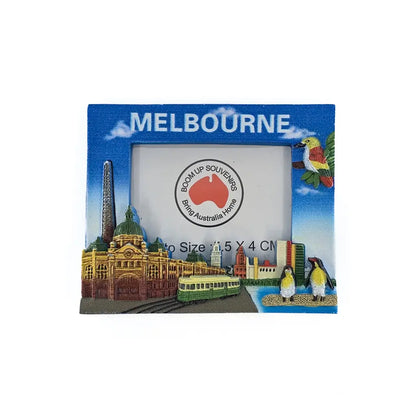 3D Melbourne Photo Fram Magnet -Allanson Souvenirs