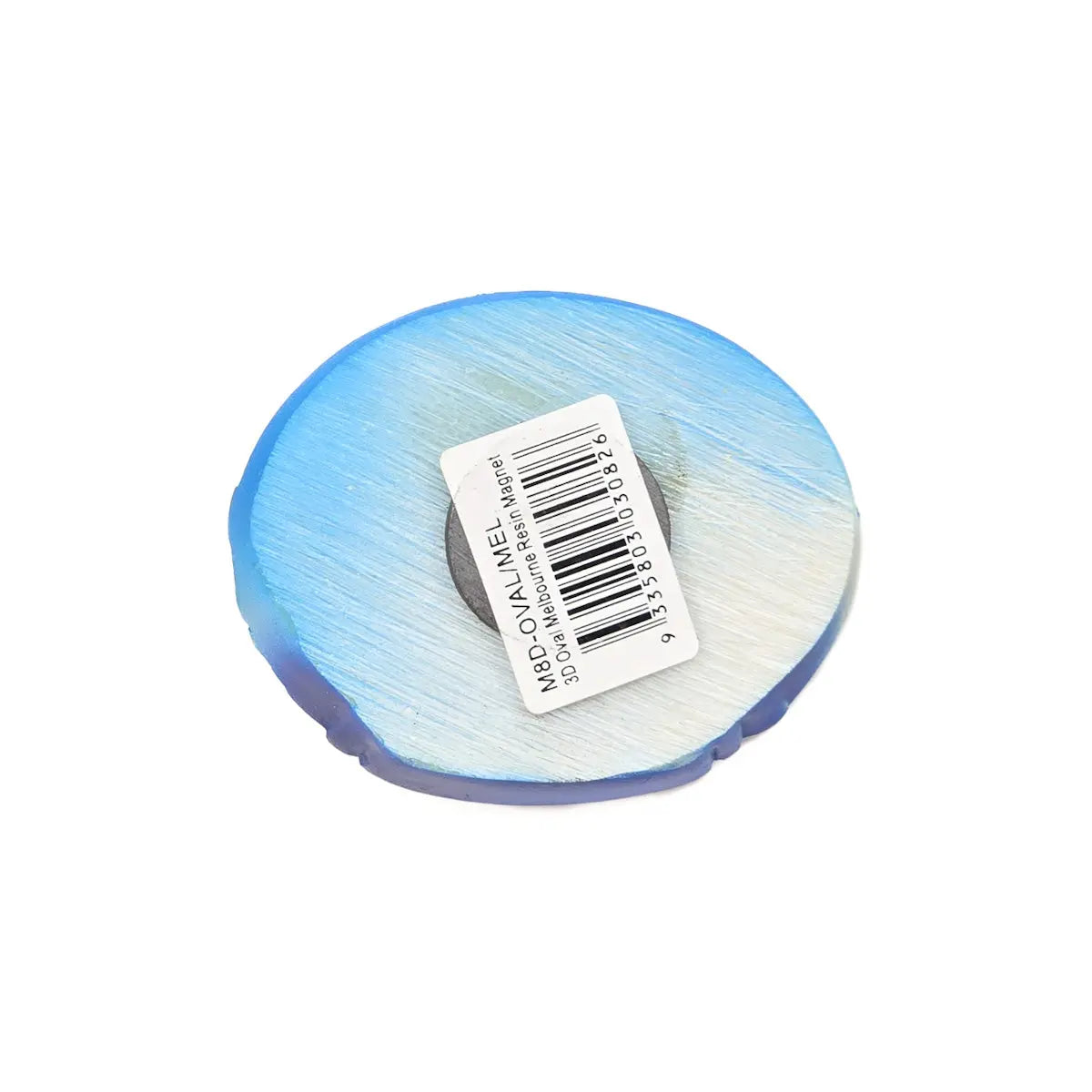 3D Oval Melbourne Fridge Magnet Back - Allanson Souvenirs