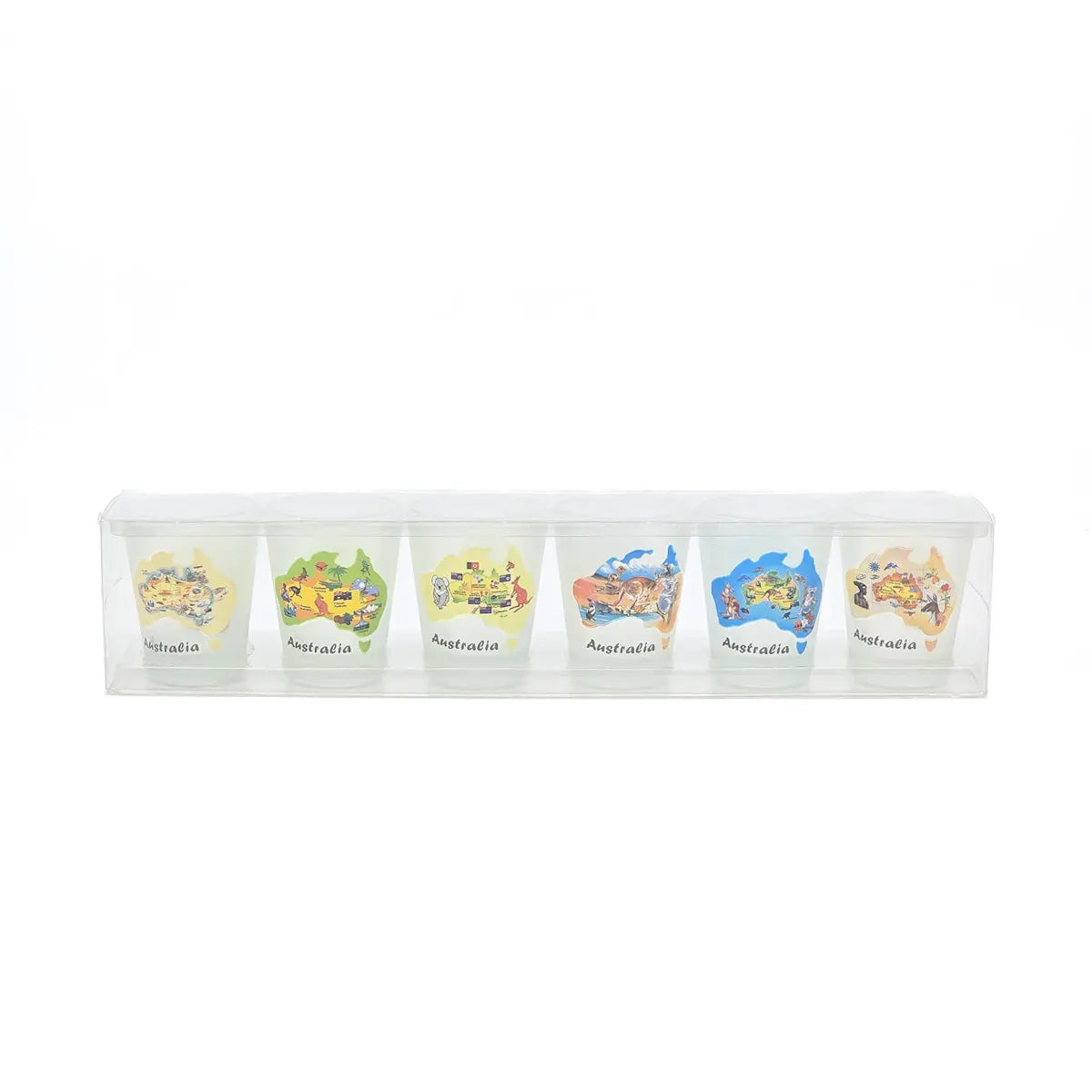6-piece Australia Map Shot Glasses Allanson Souvenirs