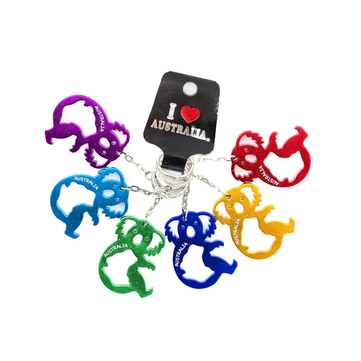 6-piece Koala Bottle Opener Keychains - Allanson Souvenirs