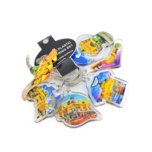 6-piece Melbourne Keyring Set Allanson Souvenirs
