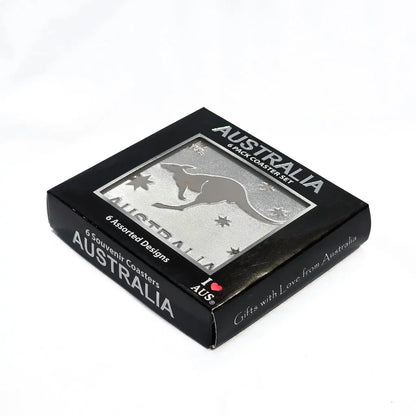 Silver Australia Icons Coaster Set Boxed Allanson Souvenirs
