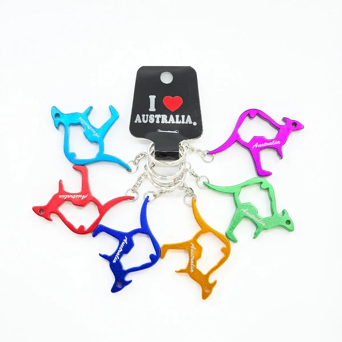 6-piece Kangaroo Keyring Bunch Allanson Souvenirs