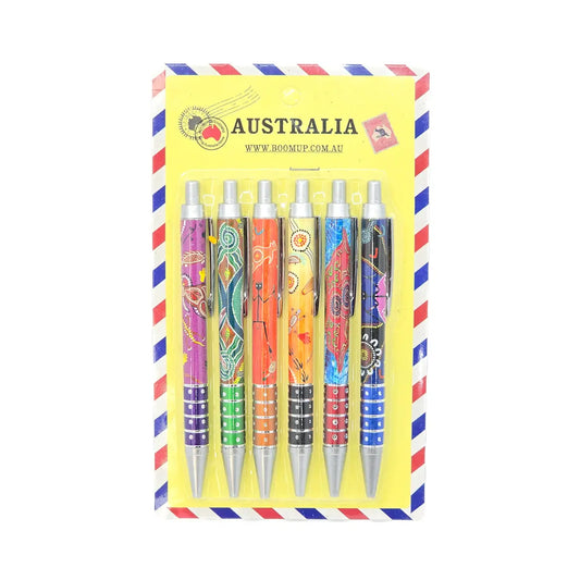 Aboriginal Click Pens Pack - Allanson Souvenirs