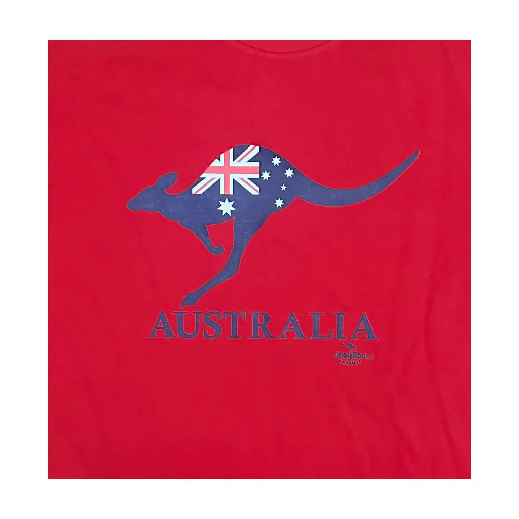 Adult Hopping Kangaroo Flag T-Shirt - Allanson Souvenirs