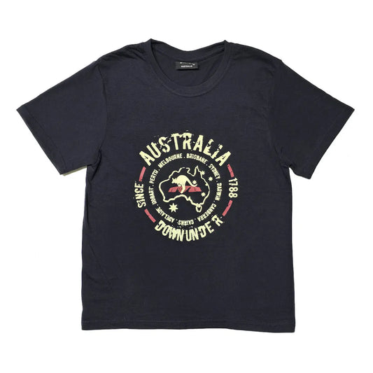 Adult Navy Australia Down Under T-shirt - Allanson Souvenirs