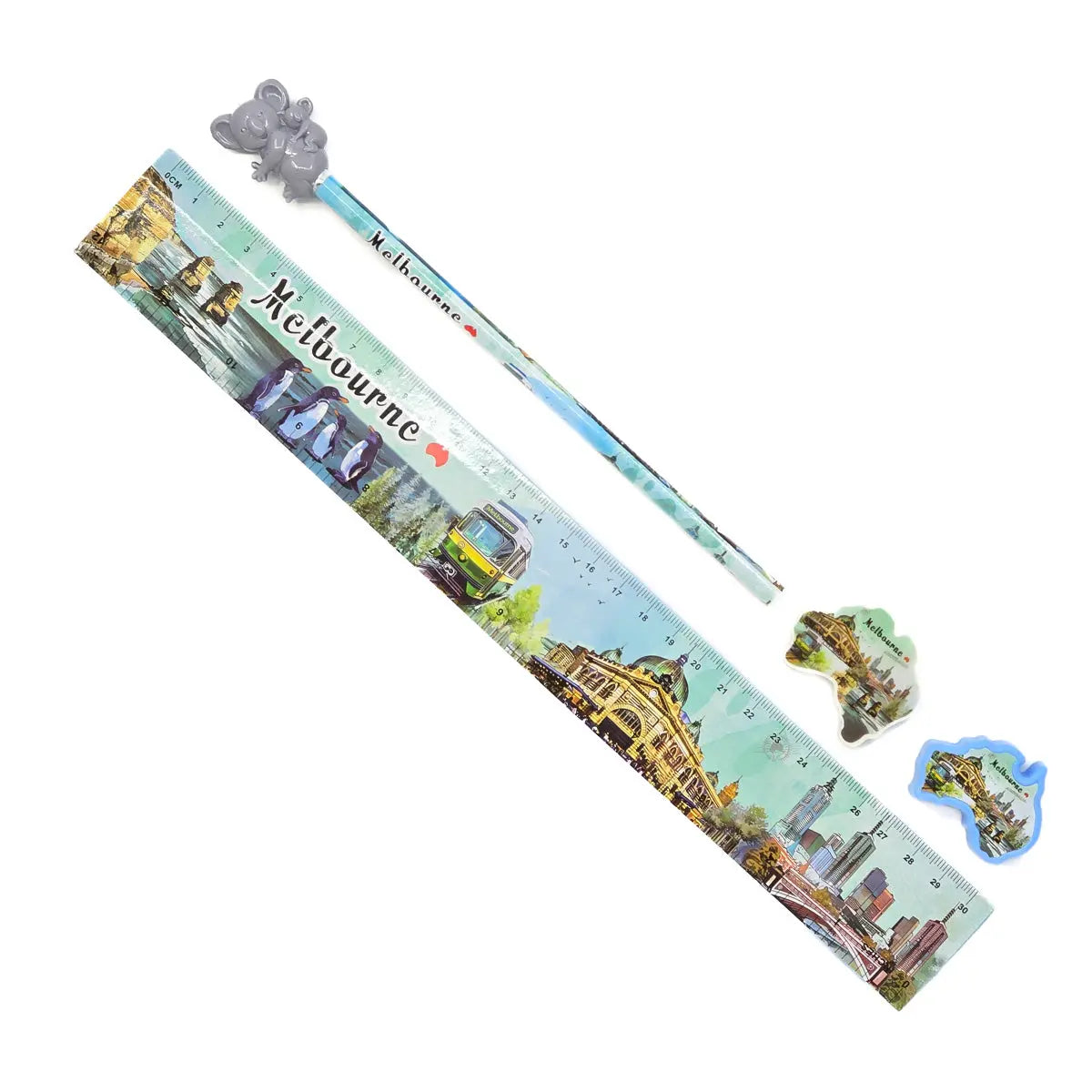 Artistic Melbourne Ruler Set - Allanson Souvenirs