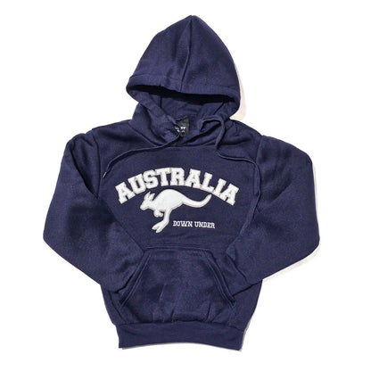 Australia Kangaroo Navy Kids Hoodie - Allanson Souvenirs